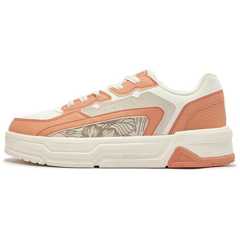 361° Slip Resistant Abrasion Resistant Slip Resistant Abrasion Resistant Mid top Skateboard Shoes Women's Orange White