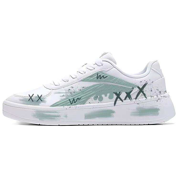 Li-Ning Li Ning Synthetic Leather Slip Resistant, Abrasion Resistant, Lightweight Low top Skateboard Shoes Men's Green