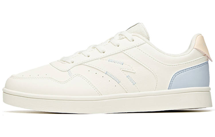 Anta Synthetic Leather Slip Resistant Low top Skateboard Shoes Women's White Blue