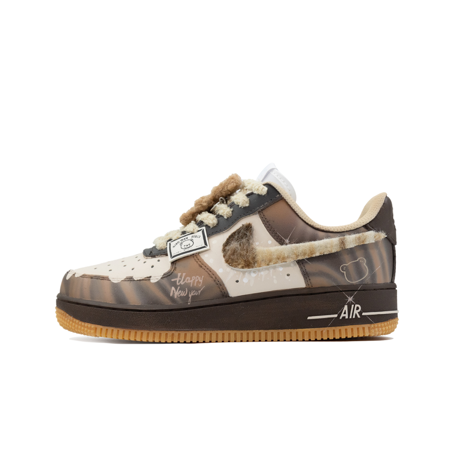 Nike Nike Air Force 1 Abrasion Resistant Lightweight Wear resistant And Lightweight Low top Skateboard Shoes Women's