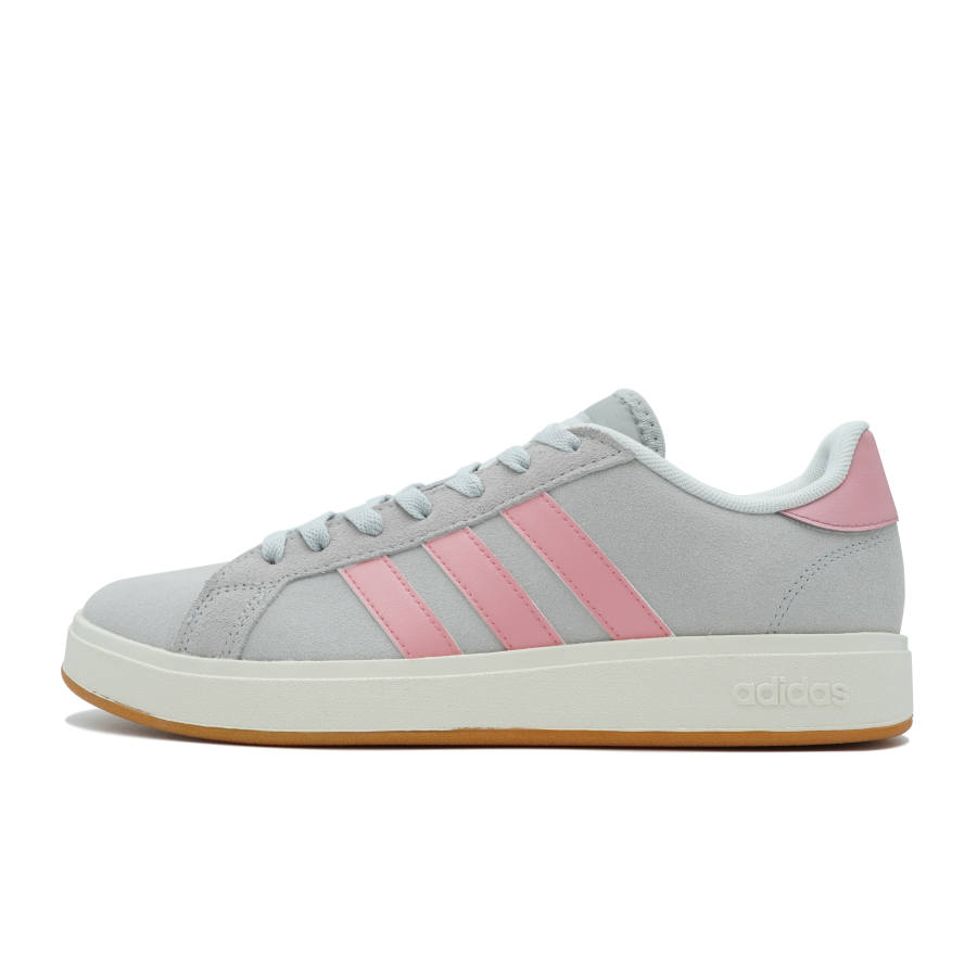 Adidas Adidas Grand Court Base 00s Slip Resistant Abrasion Resistant Low top Skateboard Shoes Unisex Gray Pink