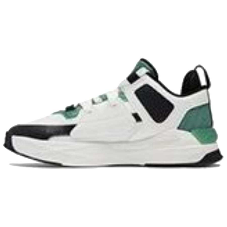 QIAODAN Coverage Abrasion Resistant Mid top Skateboard Shoes Men's Black Green