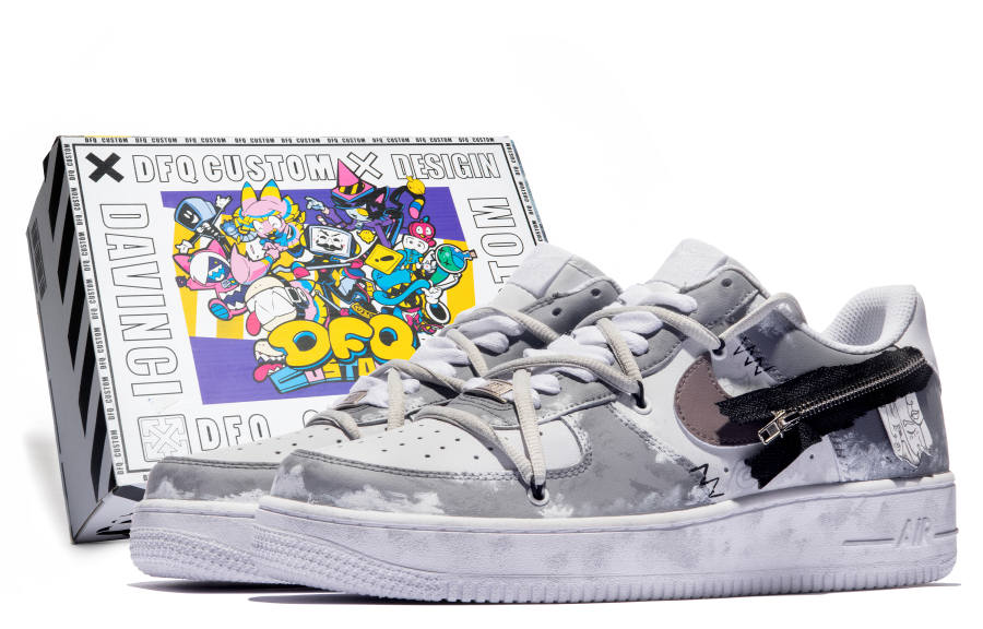 Nike Nike Air Force 1 Low top Skateboard Shoes Women's Black White