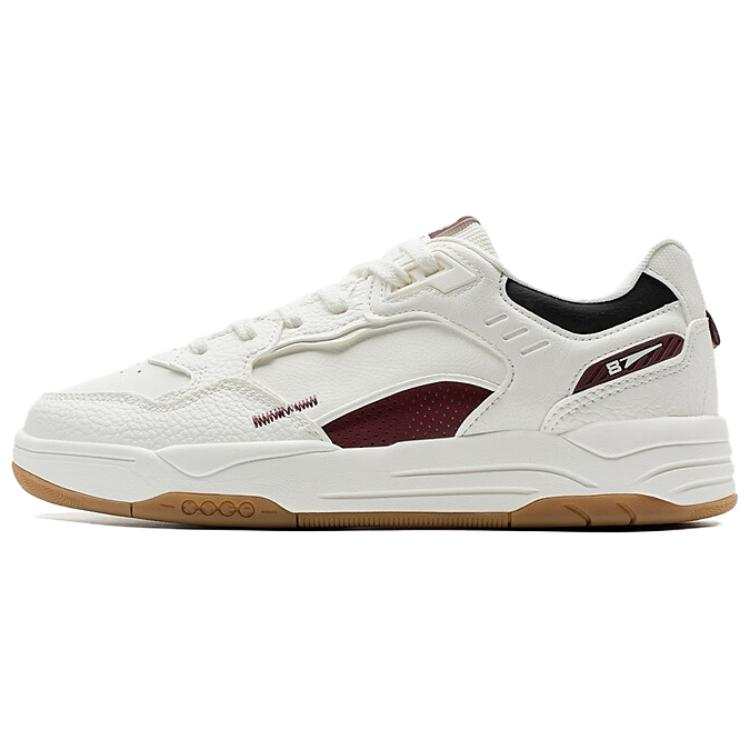 XTEP Qilang Slip Resistant And Abrasion Resistant Coverage Low top Skateboard Shoes Men's White Red Black