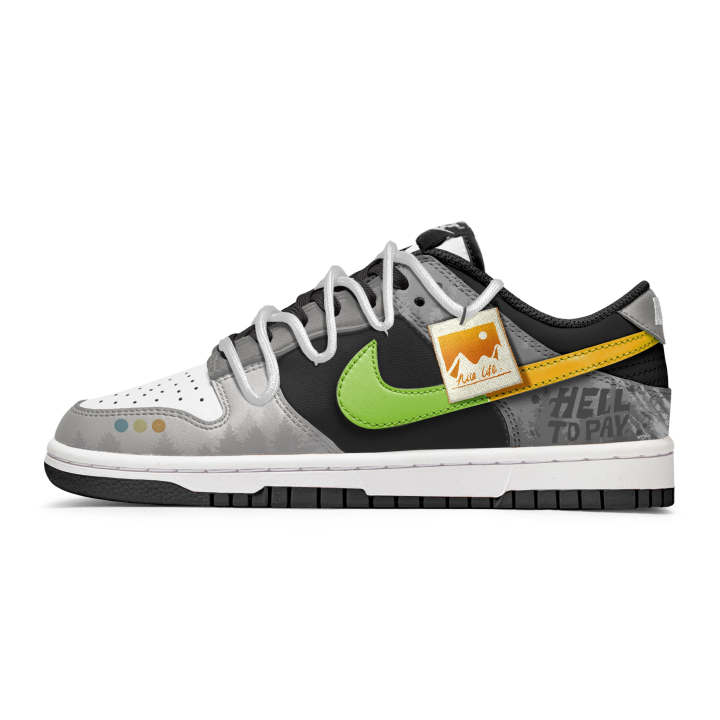 Nike Nike Dunk Slip Resistant Abrasion Resistant Low top Skateboard Shoes Unisex Black Gray