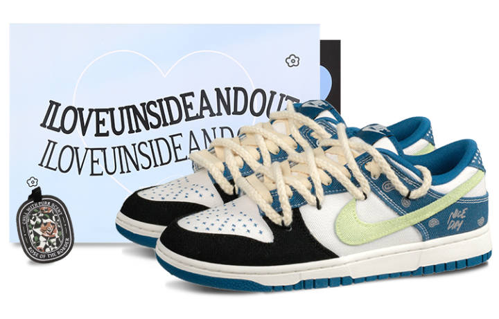 Nike Nike Dunk Low top Skateboard Shoes Men's Blue