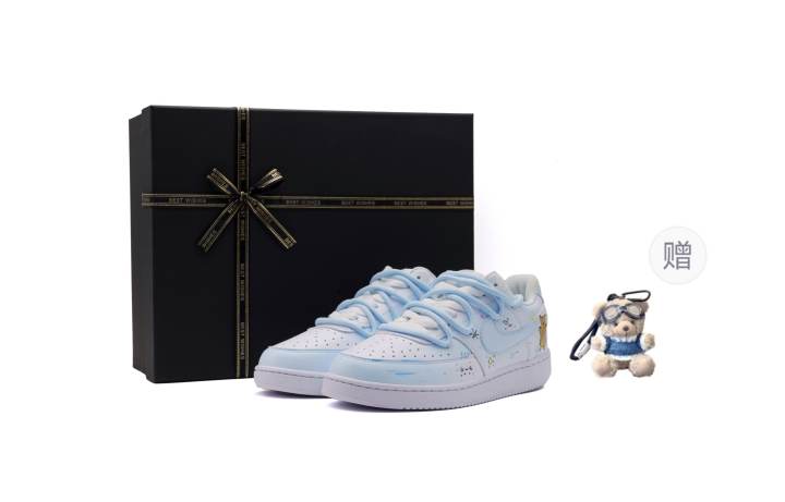 Nike Nike Court Vision Low Abrasion Resistant Low top Skateboard Shoes Unisex Blue