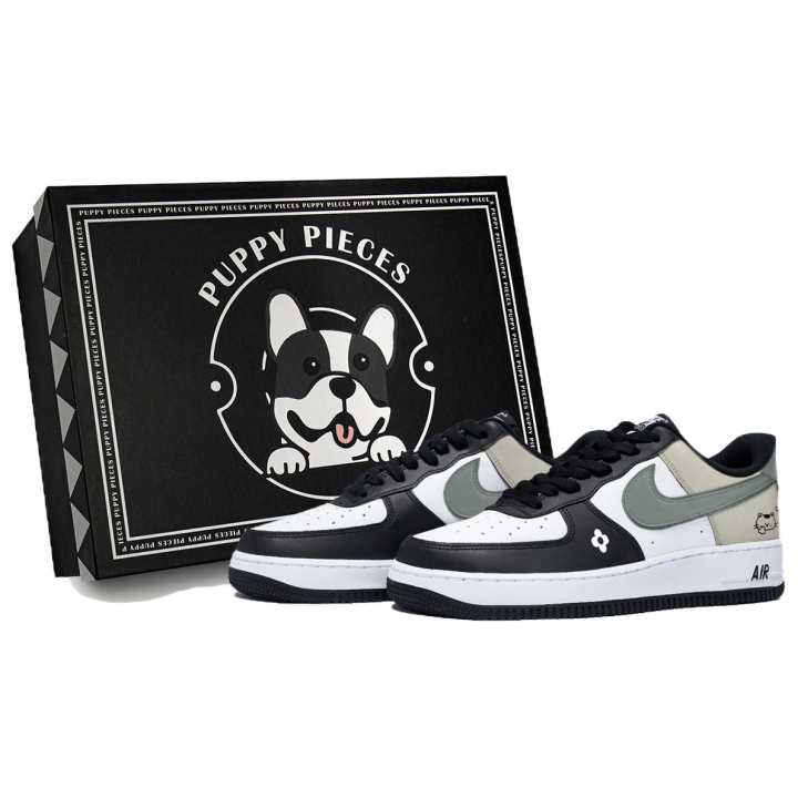 Nike Nike Air Force 1 Puppy Fragment, Special Shoe Box Low top Skateboard Shoes Men's White
