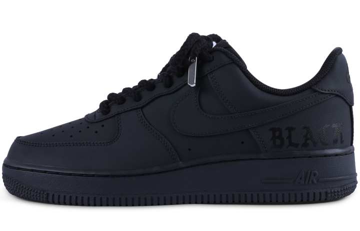 Nike Nike Air Force 1 Pu Abrasion Resistant Balance Abrasion Resistant Balance Low top Skateboard Shoes Unisex Black