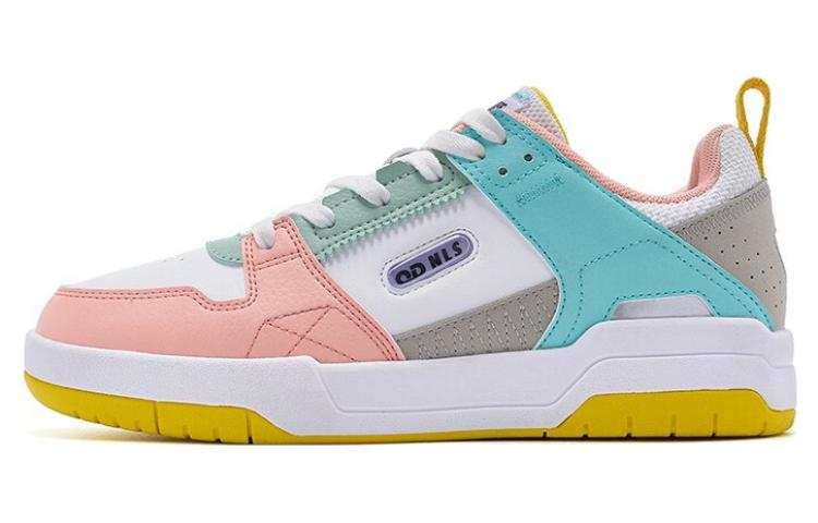 QIAODAN Slip Resistant Abrasion Resistant Low top Skateboard Shoes Women's Mismatched
