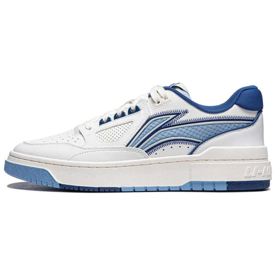 Li-Ning Li Ning Rookie Low top Skateboard Shoes Unisex White Blue