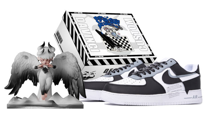 Nike Nike Air Force 1 Low top Skateboard Shoes Men's Black White