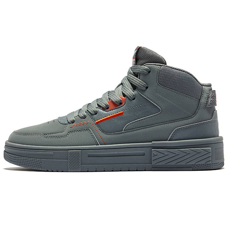 Erke Compact 3.0 Fashion Trend Slip Resistant Abrasion Resistant Mid top Skateboard Shoes Men's Dark Cool Gray