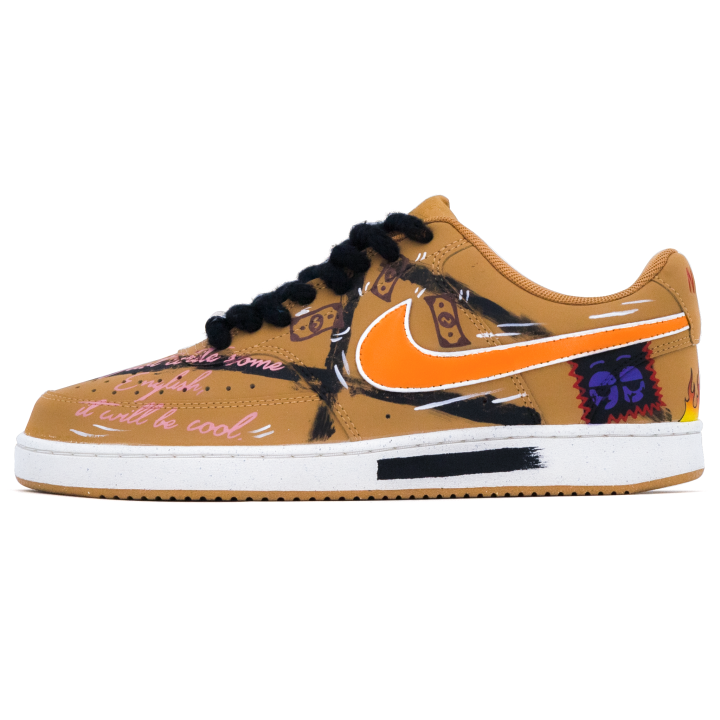 Nike Nike Court Vision Low Abrasion Resistant Abrasion Resistant Low top Skateboard Shoes Men's Brown