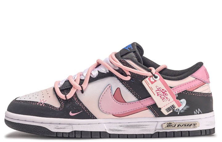 Nike Nike Dunk Da Vinci, Heartbeat Entrance Ticket Low top Skateboard Shoes Women's Black Pink