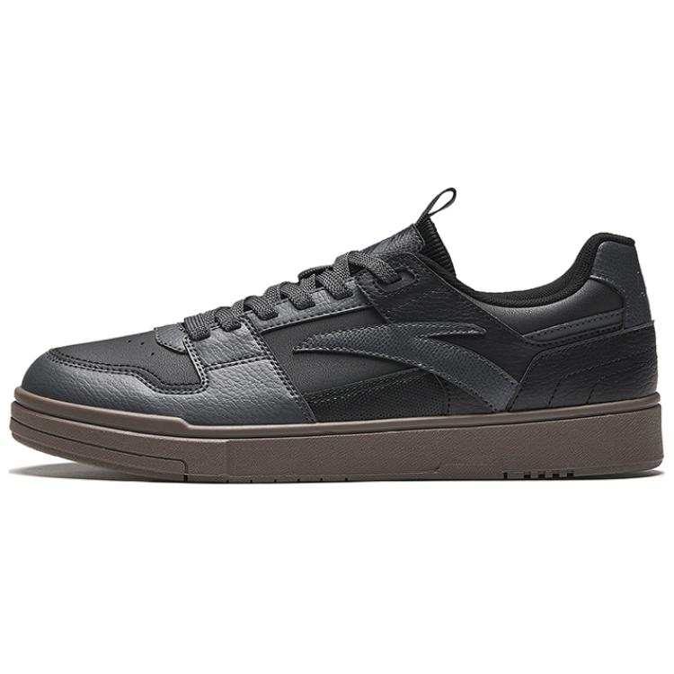 Anta Street Naughty Slip Resistant Abrasion Resistant Low top Skateboard Shoes Men's Black Gray