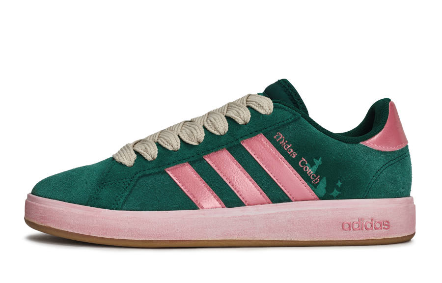 Adidas Adidas Grand Court Base 00s RTHS Peach Jungle Low top Skateboard Shoes Unisex Pink Green
