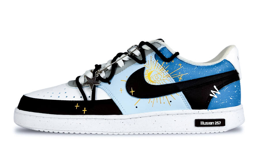 Nike Nike Court Vision 1 Low Fairyland 257 Starry Sky Slip Resistant Abrasion Resistant Low top Skateboard Shoes Men's