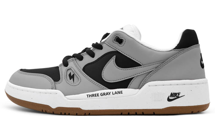 Nike Nike Full Force Skateboard Shoes Men's Low Top Gray/White