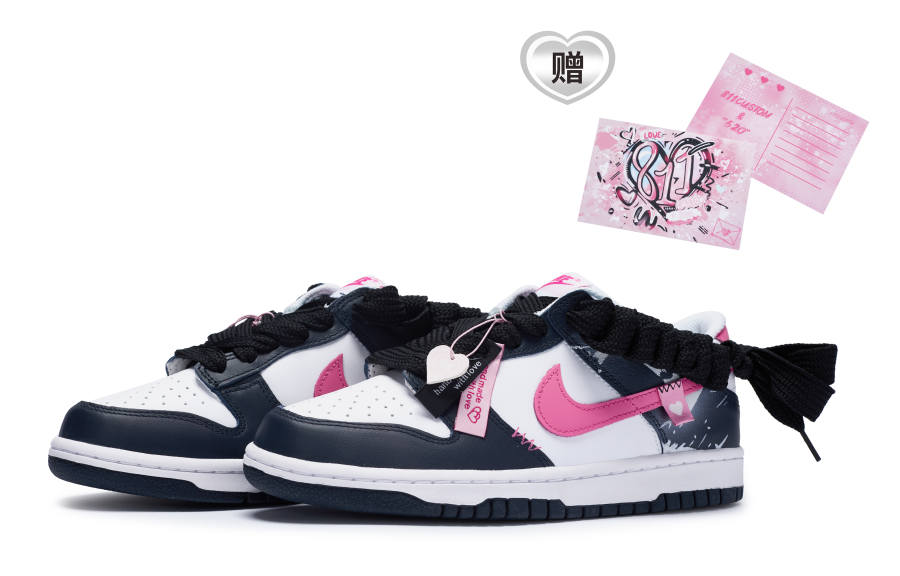 Nike Nike Dunk 811 Manufacturing, Definition Of Vibration Low top Skateboard Shoes Women's White Blue Pink