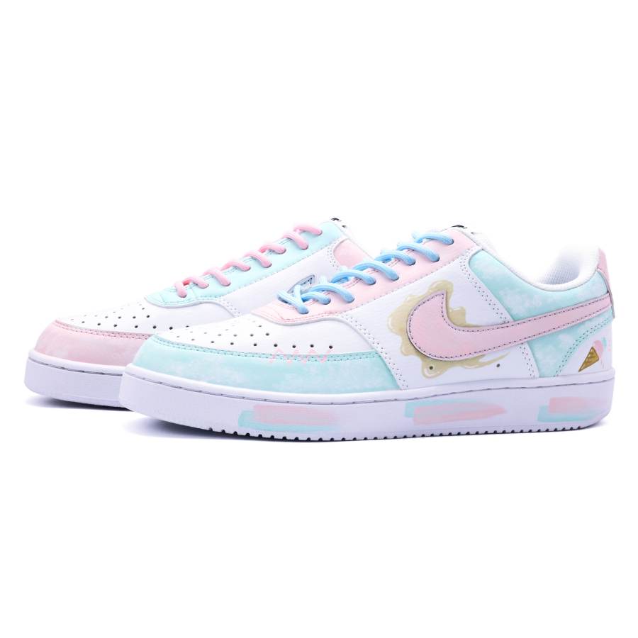 Nike Nike Court Vision 1 Summer Crushed Ice Slip Resistant Abrasion Resistant Low top Skateboard Shoes Unisex Blue Pink