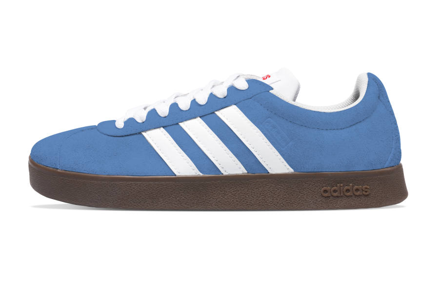 Adidas Adidas Vl Court Classic Slip Resistant Cushioning Abrasion Resistant Low top Skateboard Shoes Unisex Blue White Brown