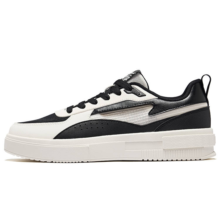 Erke Stunning 2.0 Slip Resistant Abrasion Resistant Low top Skateboard Shoes Men's Black White