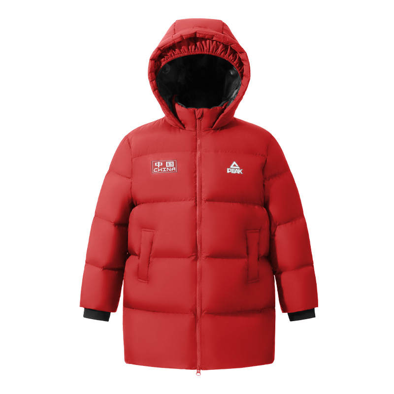 PEAK PEAK Kids Down Jackets Hooded Non Detachable Thickened Moderate
