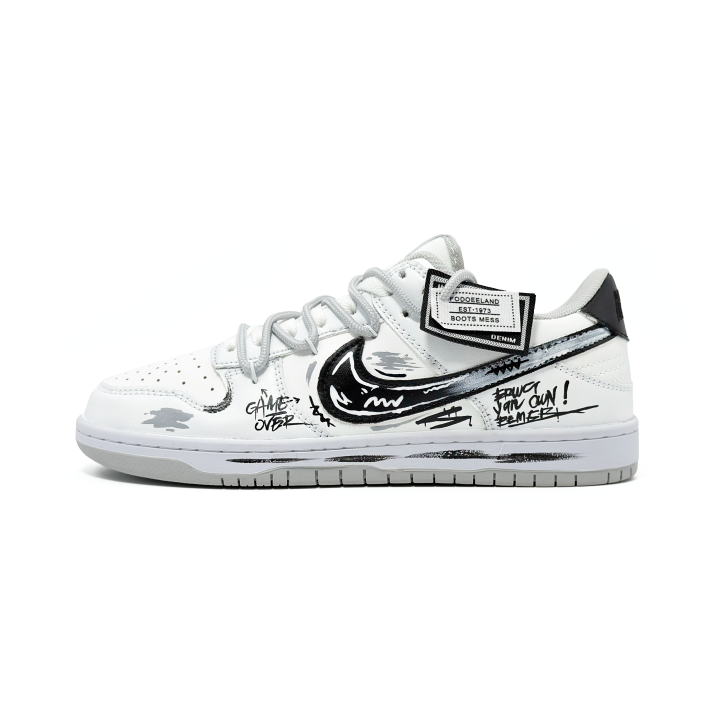 Nike Nike Dunk Abrasion Resistant Abrasion Resistant Low top Skateboard Shoes Unisex White