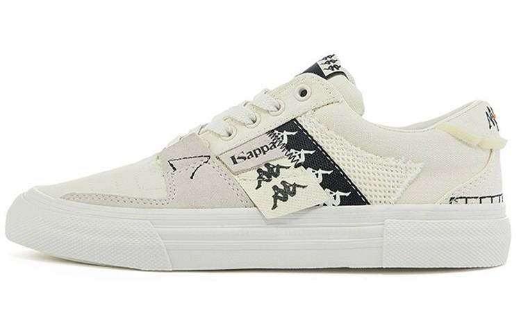 Kappa Abrasion Resistant, Lightweight, And Breathable Low top Skateboard Shoes Unisex Black White