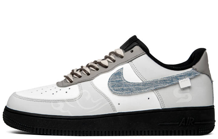 Nike Nike Air Force 1 Cushioning Slip Resistant Cushioning Slip Resistant Low top Skateboard Shoes Unisex Black Gray