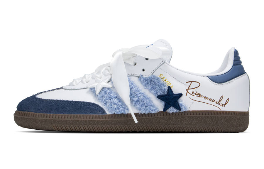 Adidas Originals Samba Low top Skateboard Shoes Unisex White Blue