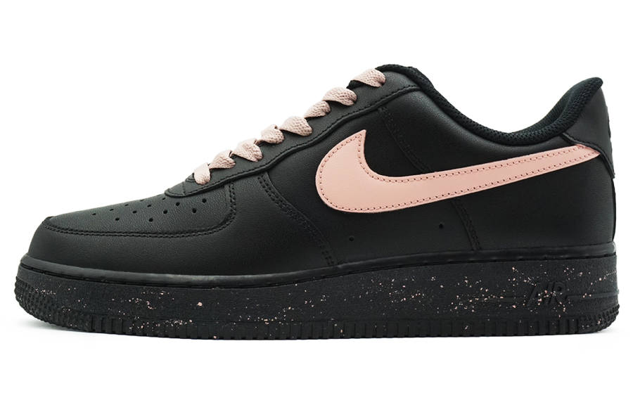 Nike Nike Air Force 1 Slip Resistant Abrasion Resistant Low top Skateboard Shoes Women's Black Pink