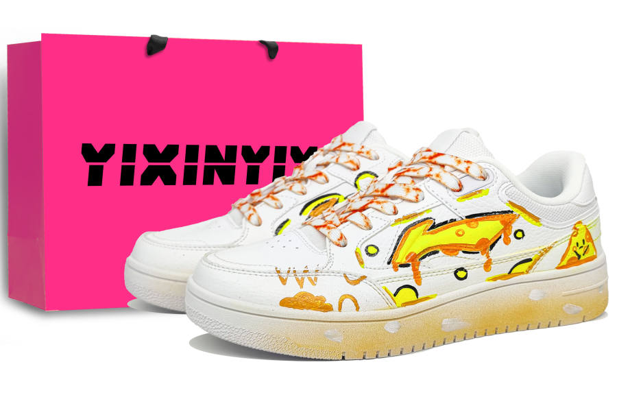Li-Ning Li Ning Tianji Slip Resistant Abrasion Resistant Low top Skateboard Shoes Unisex Bee Yellow
