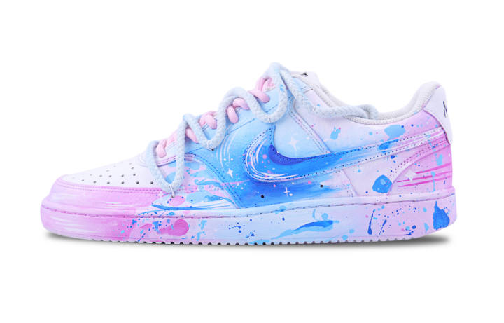 Nike Nike Court Vision 1 Slip Resistant Abrasion Resistant Low top Skateboard Shoes Men's Blue Pink