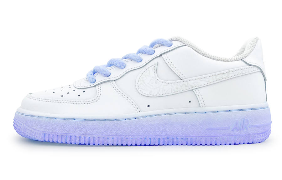 Nike Nike Air Force 1 Abrasion Resistant Low top Skateboard Shoes Unisex White Blue