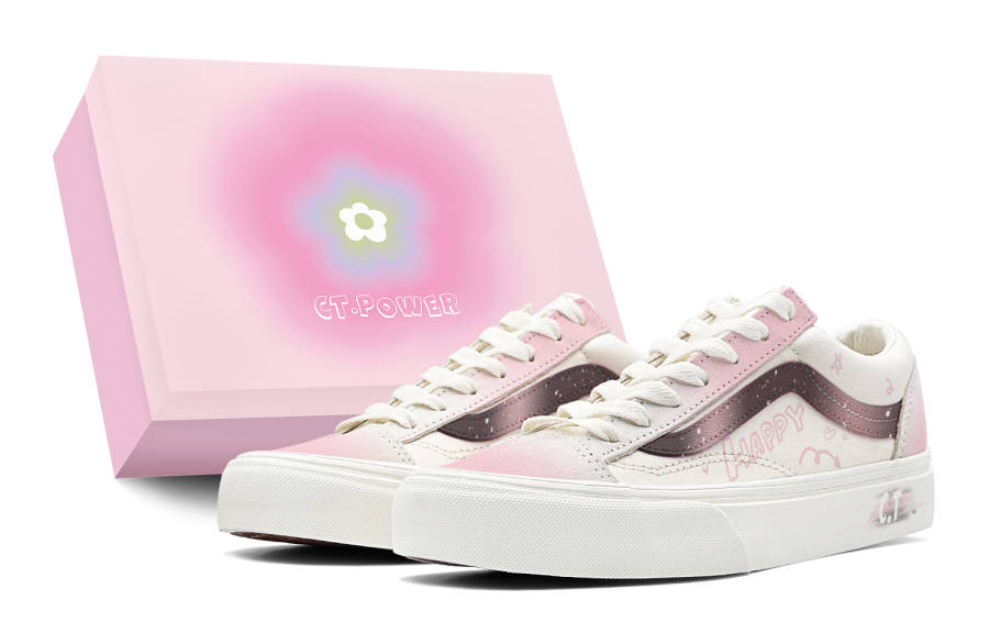 Vans Style 36 Romantic Gift, Rotating Pink Dream, Graffiti Spray Painting Slip Resistant Abrasion Resistant