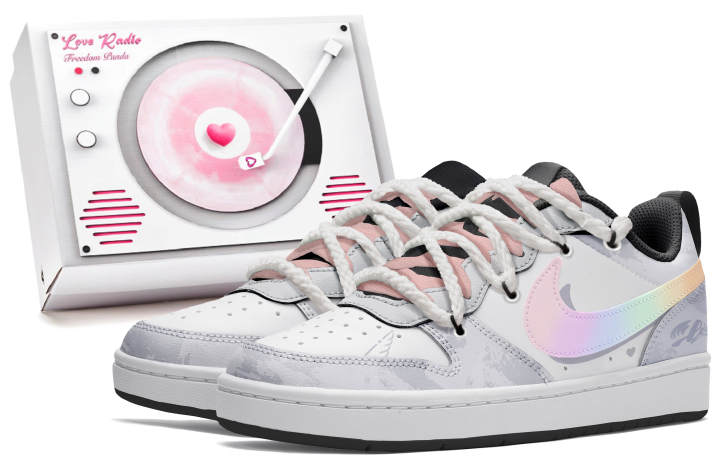 Nike Nike Court Borough Freedom Panda, Box, Rainbow Unicorn Slip Resistant Abrasion Resistant Low top