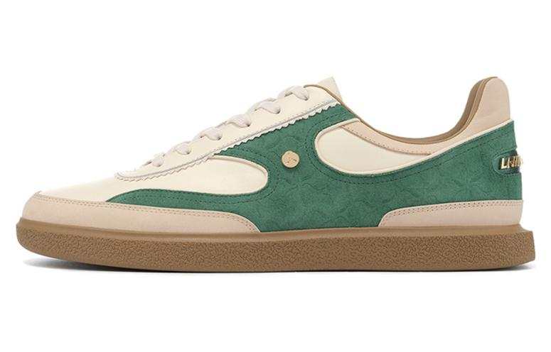 LI-NING 1990 LI NING 1990 Cloud Nichang Slip Resistant Abrasion Resistant Low top Skateboard Shoes Women's Yellow Green