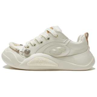FATMOD Slip Resistant, Abrasion Resistant, Lightweight Low top Skateboard Shoes Unisex White