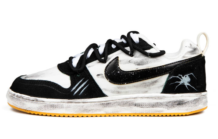 Nike Nike Court Borough Cushioning, Wear Resistant Low top Skateboard Shoes Men's Black White