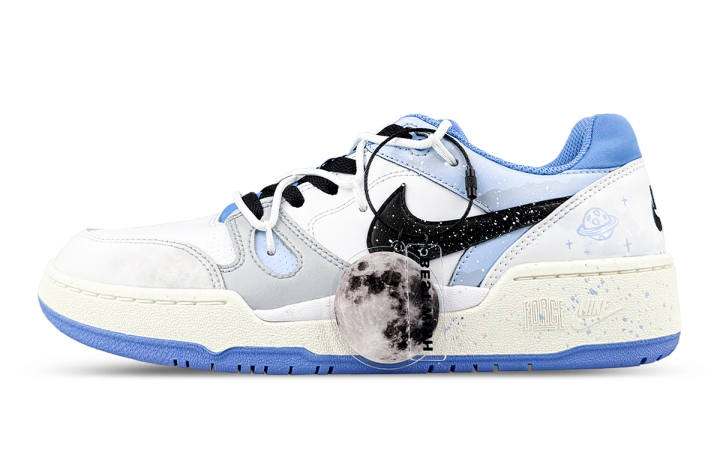 Nike Nike Full Force Abrasion Resistant Low top Skateboard Shoes Men's White Blue Black