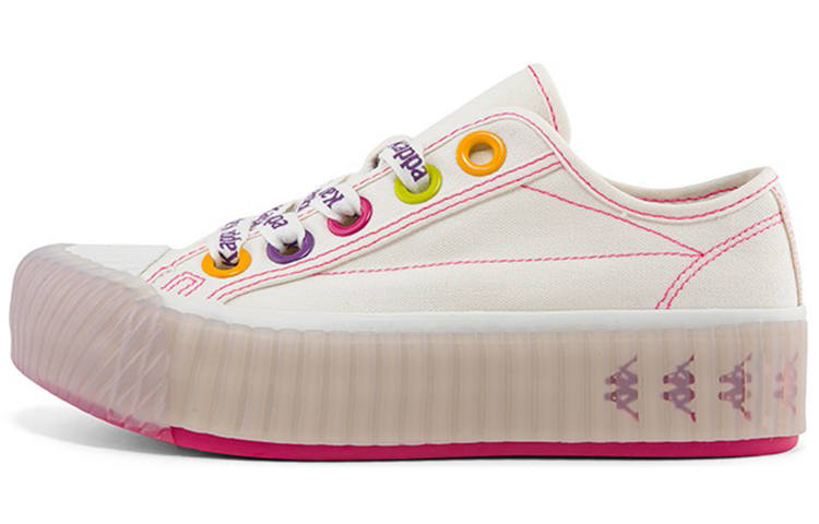 Kappa Abrasion Resistant Abrasion Resistant Low top Skateboard Shoes Women's White Red