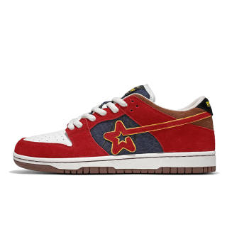 RIPSTAR Abrasion Resistant Low top Skateboard Shoes Unisex Red