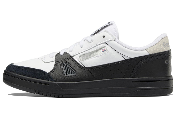 Reebok Lt Court Cozy Wear resistant Skateboarding Shoes Unisex White Black