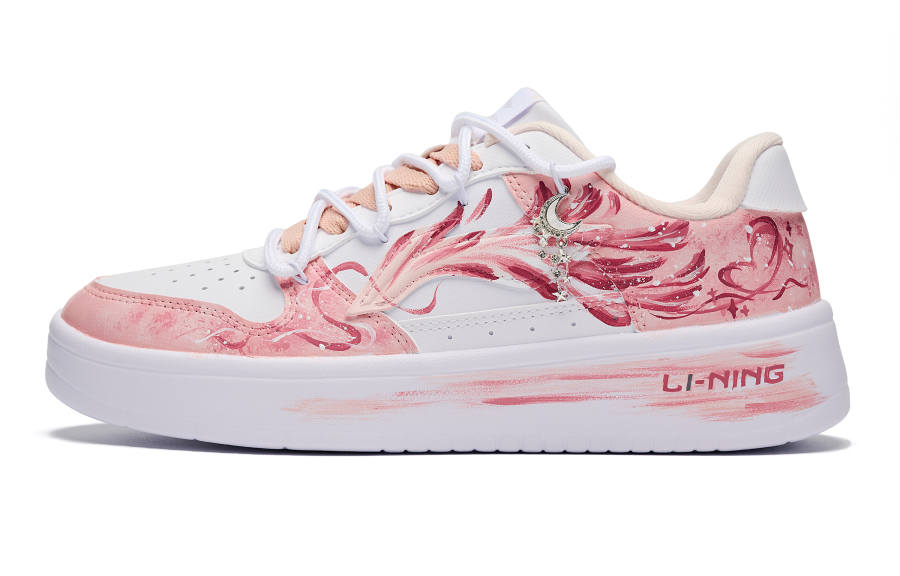 Li-Ning Li Ning Floating Boat Slip Resistant, Abrasion Resistant, Breathable Low top Skateboard Shoes Women's Pink