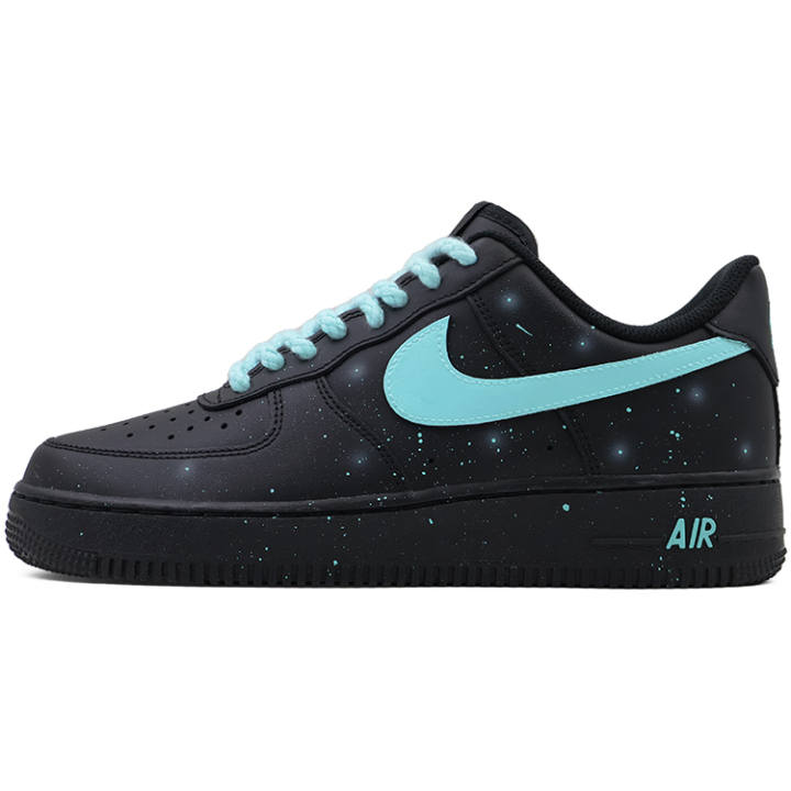 Nike Nike Air Force 1 Abrasion Resistant Low top Skateboard Shoes Unisex Black Green