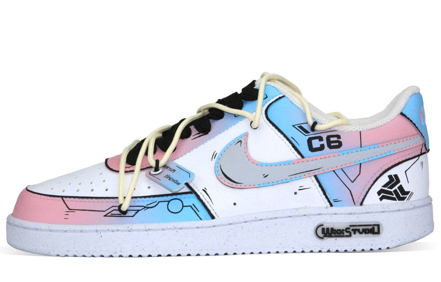 Nike Nike Court Vision 1 Quantum Dimension Low top Skateboard Shoes Men's Blue Pink