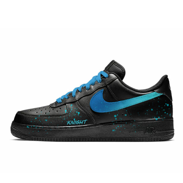 Nike Nike Air Force 1 Slip Resistant Abrasion Resistant Low top Skateboard Shoes Men's Teal
