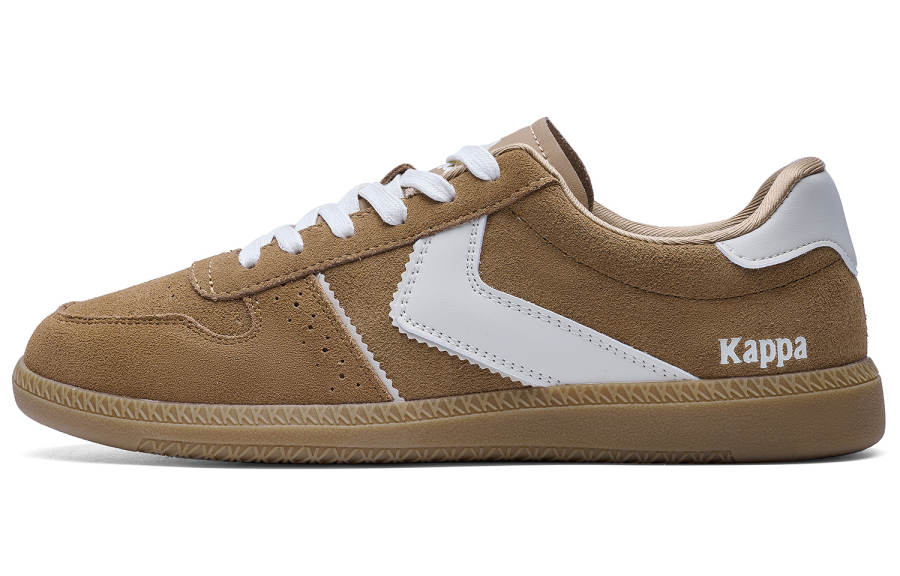 Kappa Back to Back Slip Resistant Abrasion Resistant Low top Skateboard Shoes Unisex Chestnut Brown